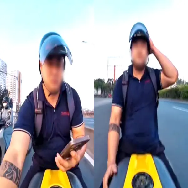 Xác minh clip nam thanh niên chạy xe mô tô buông hai tay khi lái xe trên đường Đỗ Mười