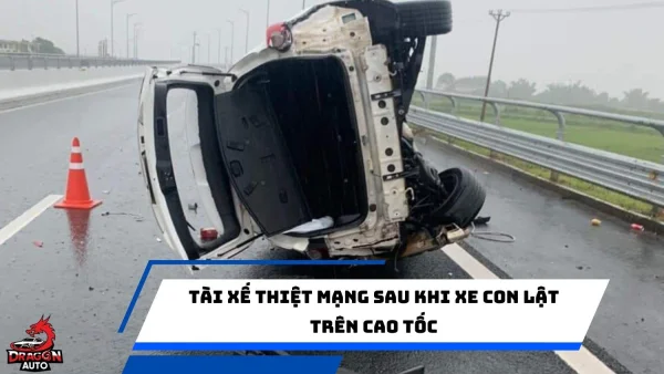 Tài xế thiệt mạng sau khi xe con lật trên cao tốc