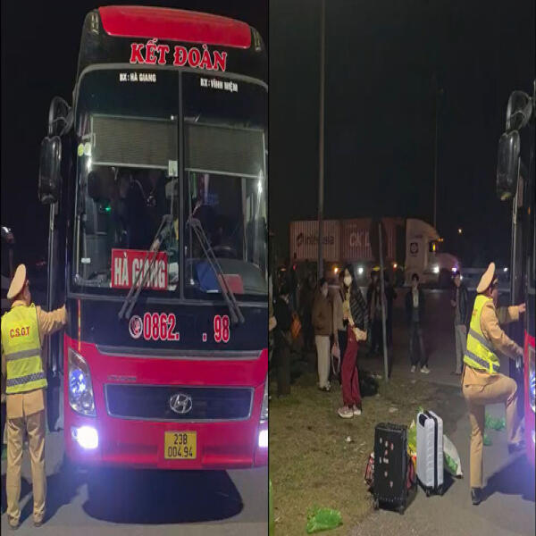 Tranh thủ Tết, một xe khách chỉ có 41 chỗ nhưng nhồi tận 72 người để kiếm thêm chục triệu thì bị CSGT phạt gần 200 triệu